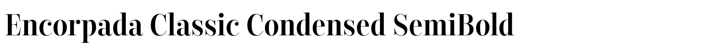 Encorpada Classic Condensed SemiBold
